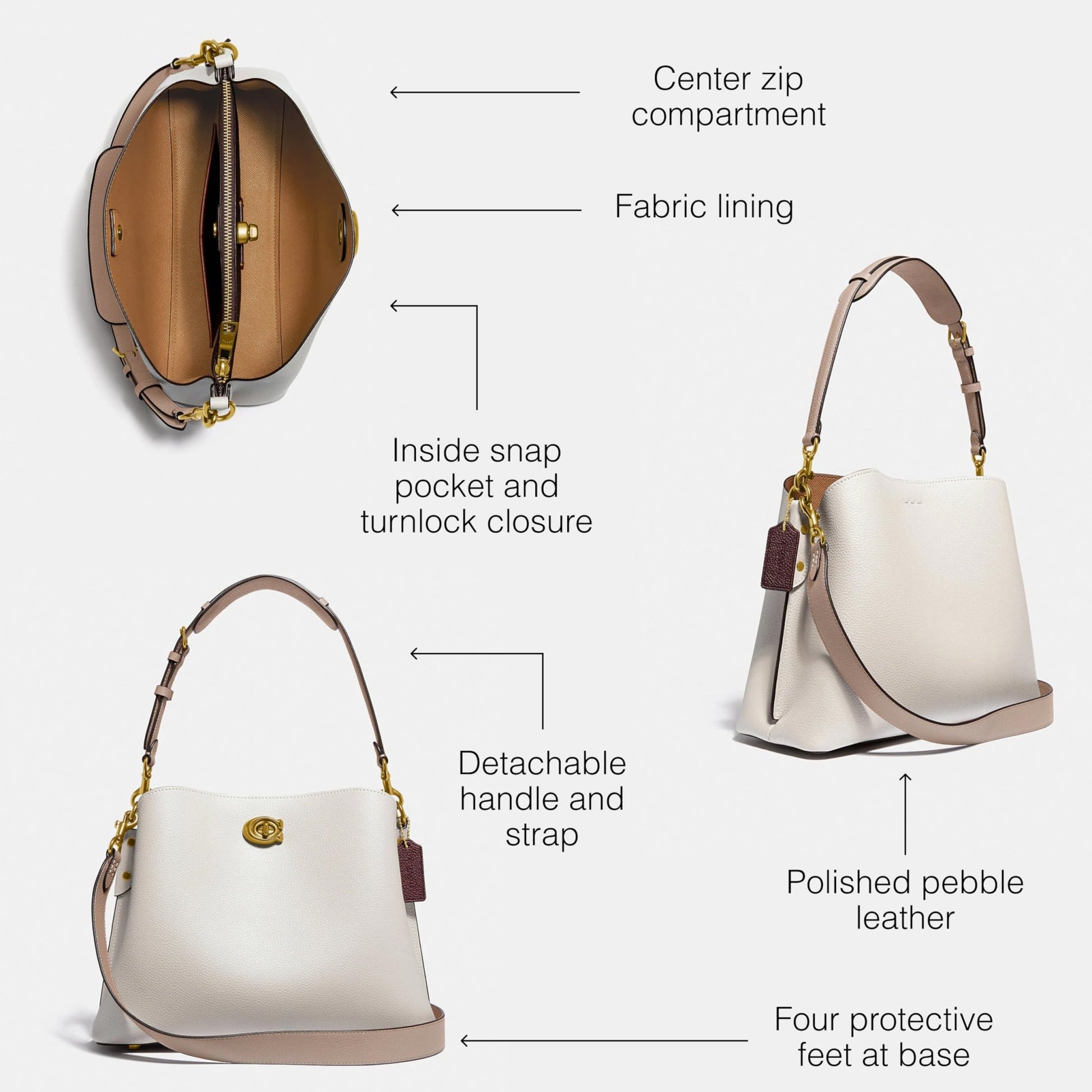 Coach Polished Pebble Leather Shoulder Bag - Purcell's Clothing Company - 