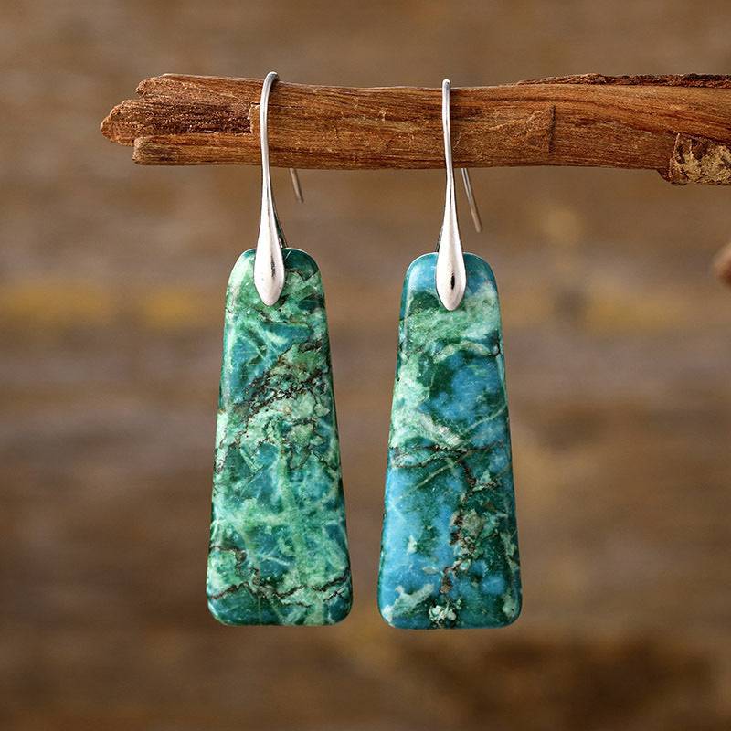 Copper Natural Stone Earrings - Purcell's Clothing Company - 