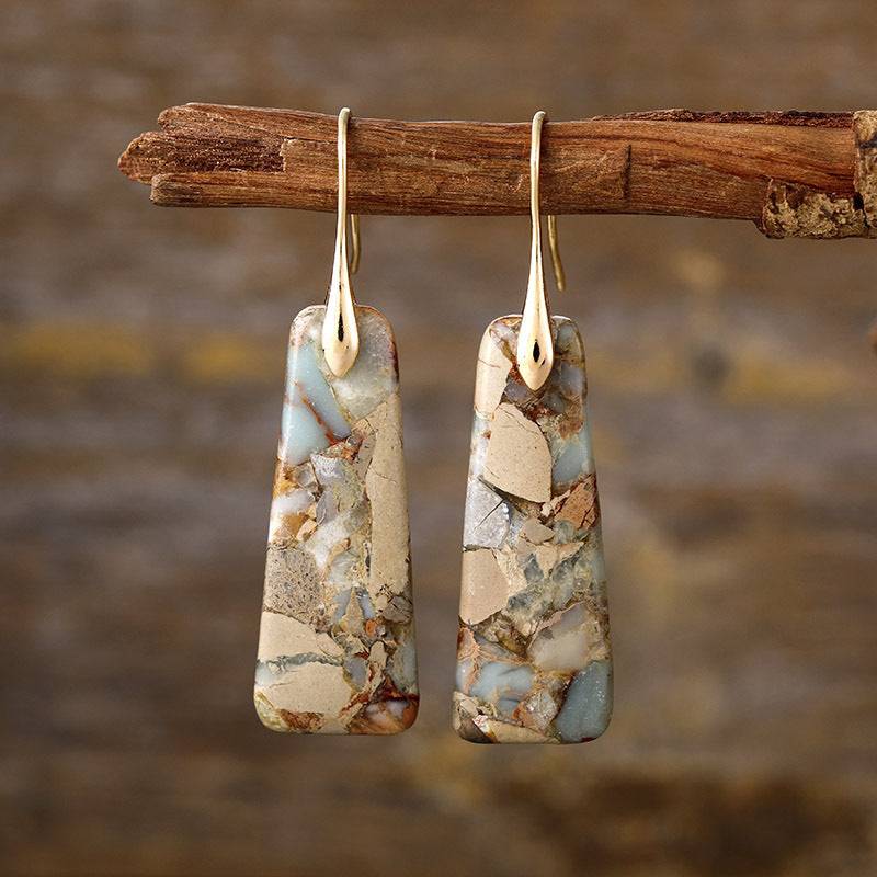 Copper Natural Stone Earrings - Purcell's Clothing Company - 