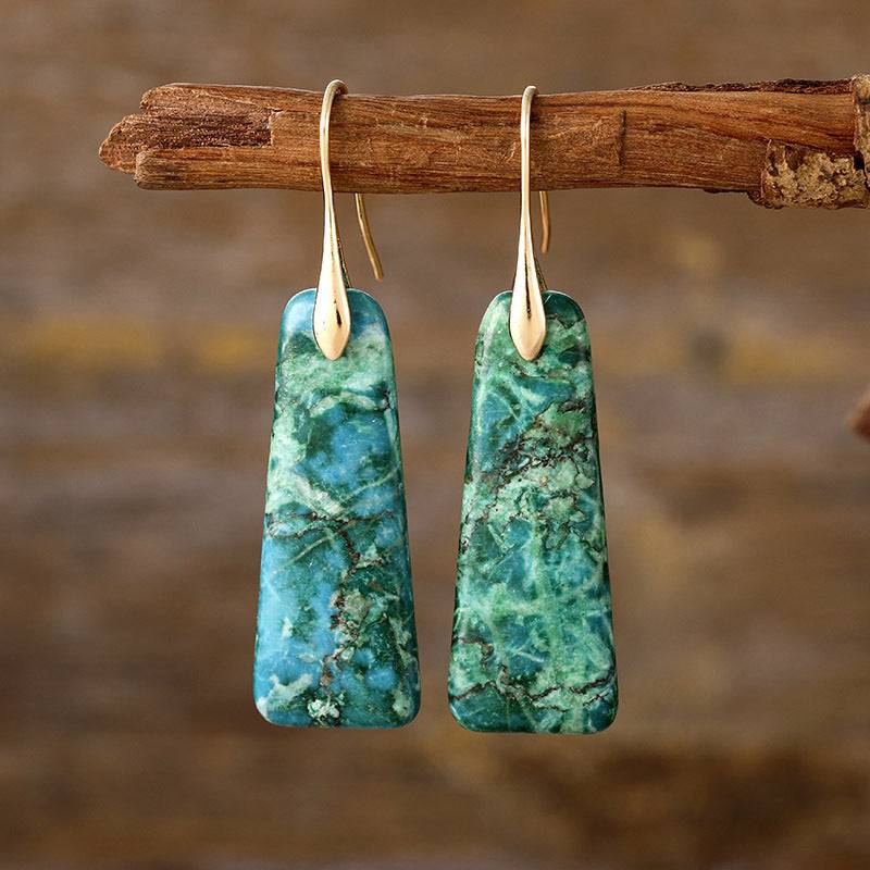 Copper Natural Stone Earrings - Purcell's Clothing Company - 