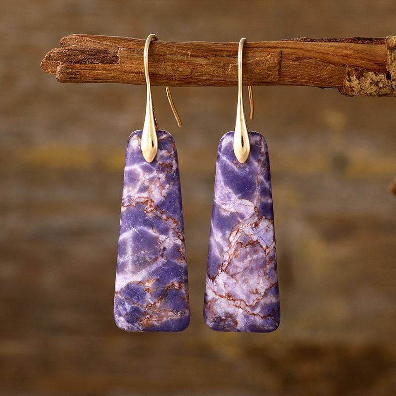 Copper Natural Stone Earrings - Purcell's Clothing Company - 