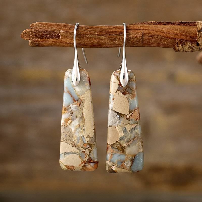 Copper Natural Stone Earrings - Purcell's Clothing Company - 