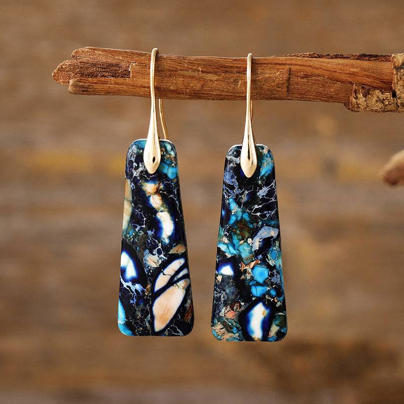 Copper Natural Stone Earrings - Purcell's Clothing Company - 