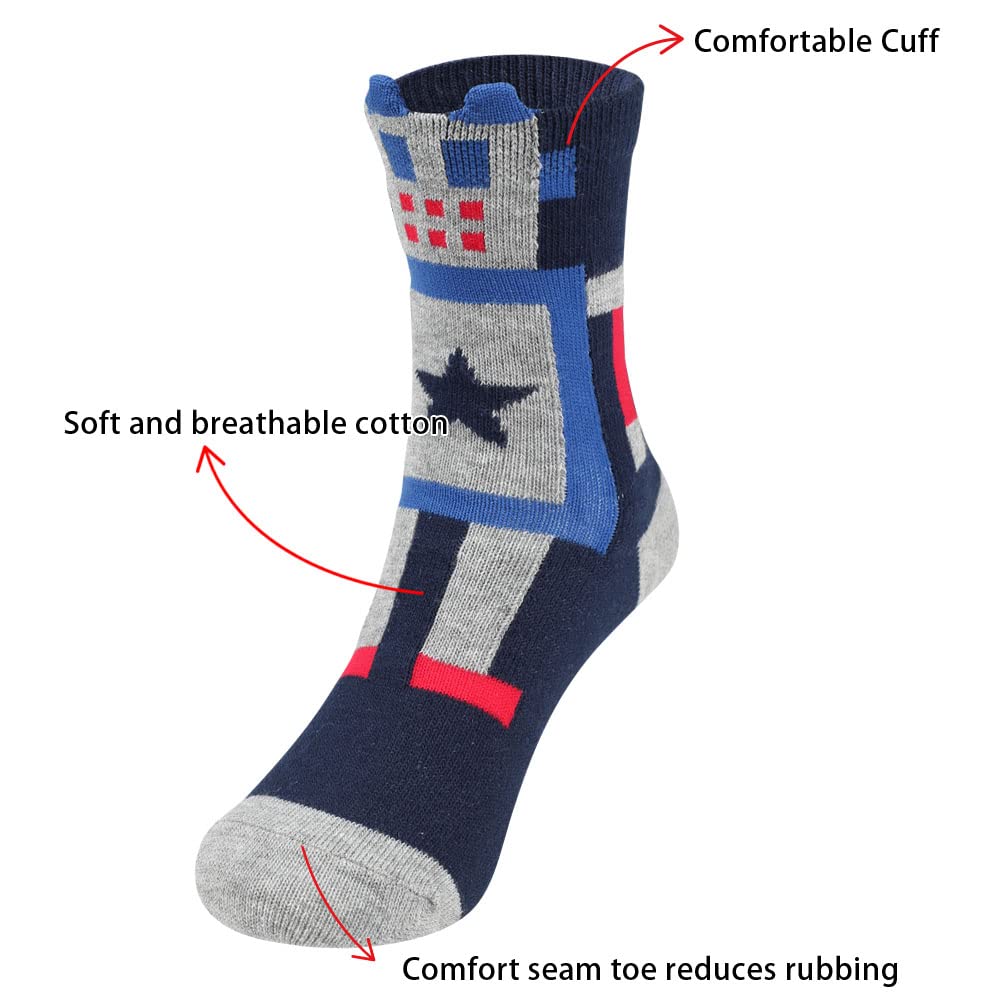 Cotton Day Crew Socks Color Pattern - Purcell's Clothing Company - 