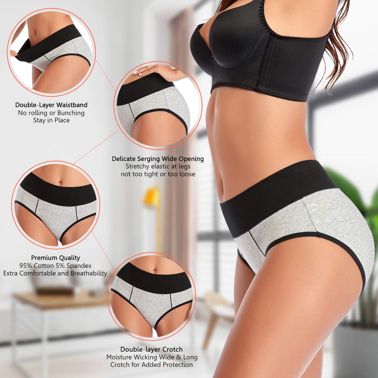 Cotton High Waist Panties - Purcell's Clothing Company - 