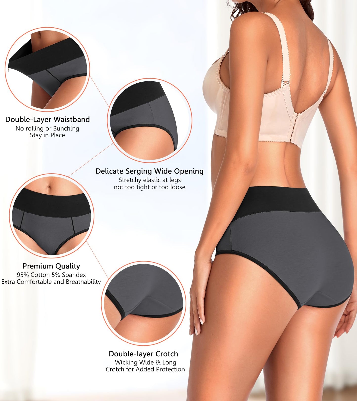 Cotton High Waist Panties - Purcell's Clothing Company - 