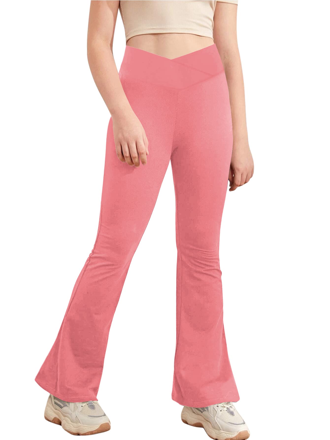 Cross High Waisted Flare Yoga Pants - Purcell's Clothing Company - 