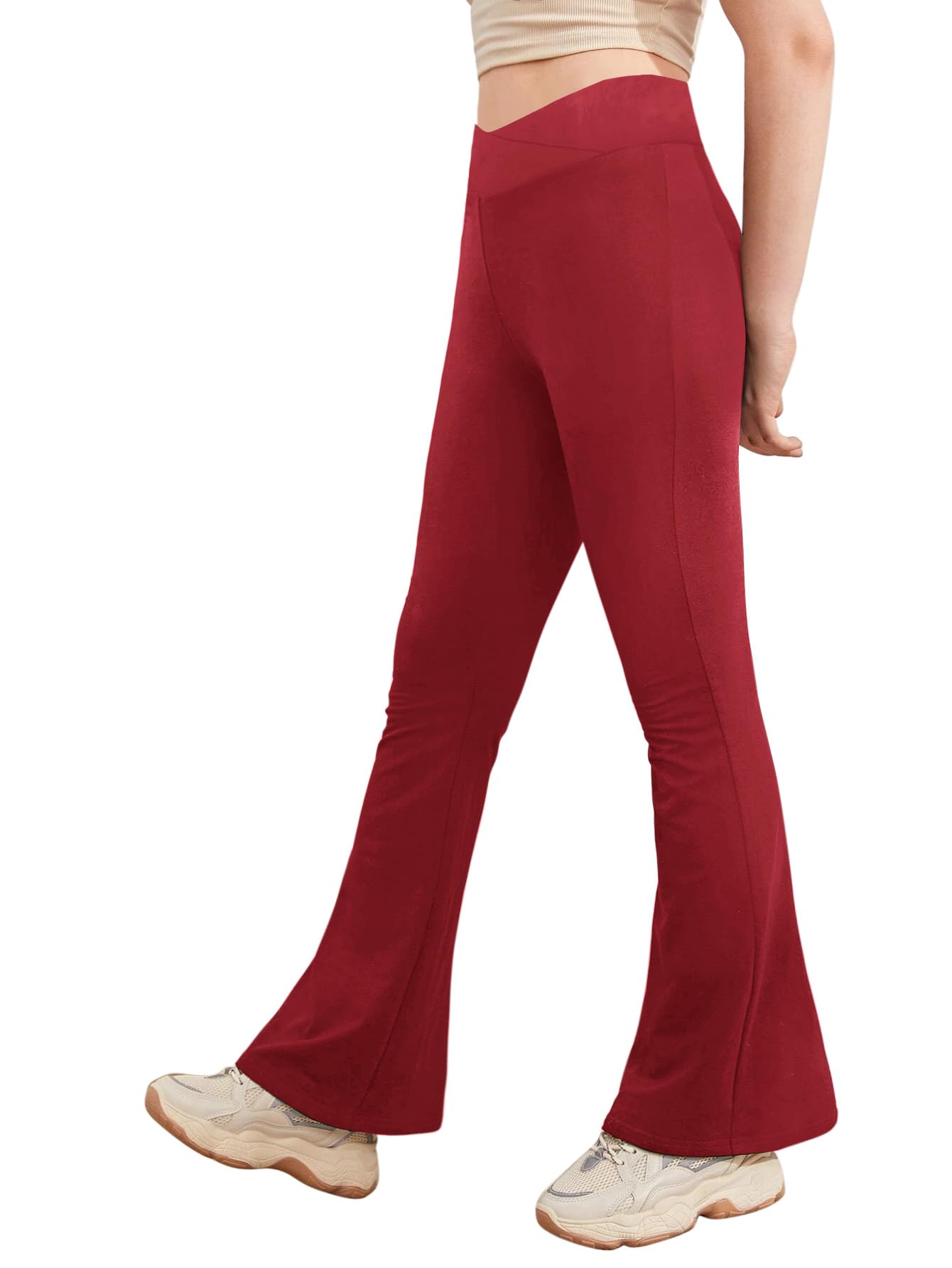 Cross High Waisted Flare Yoga Pants - Purcell's Clothing Company - 