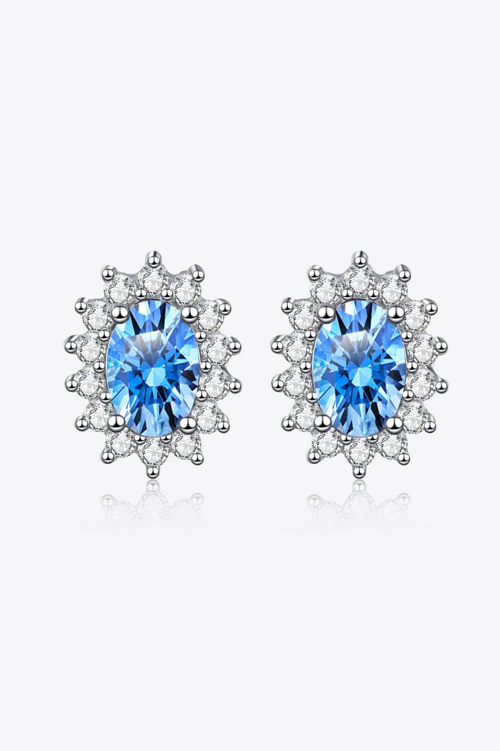 1 Carat Moissanite 925 Sterling Silver Stud Earrings - Purcell's Clothing Company