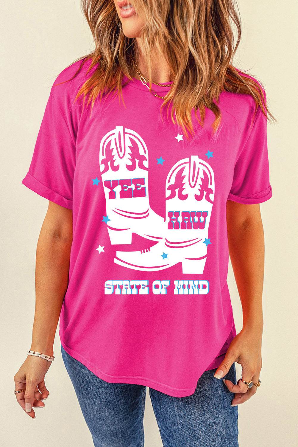 Graphic Round Neck Short Sleeve T-Shirt - Purcell's Clothing Company