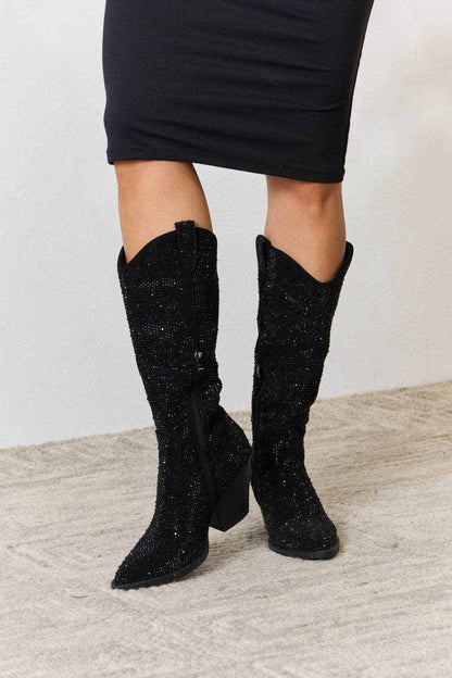 Forever Link Rhinestone Knee High Cowboy Boots - Purcell's Clothing Company