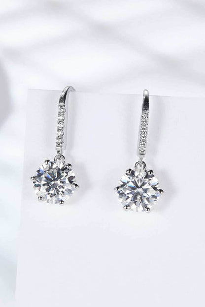 6-Prong Moissanite Drop Earrings - Purcell's Clothing Company