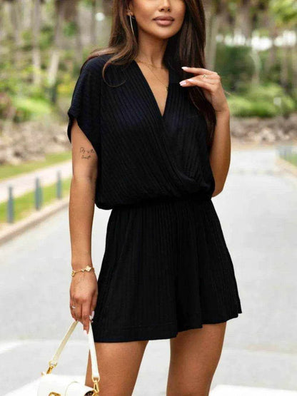 Surplice Short Sleeve Romper - Purcell's Clothing Company