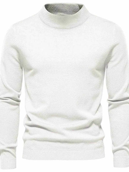 Men's Mock Neck Long Sleeve Sweater - Purcell's Clothing Company