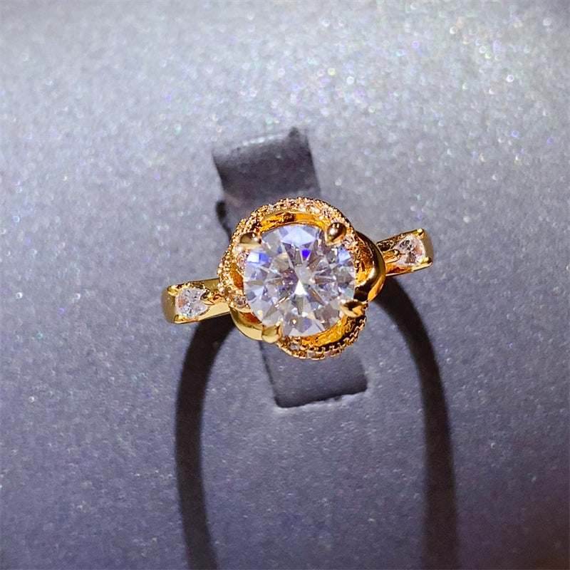 1 Carat Moissanite Zircon 925 Sterling Silver Ring - Purcell's Clothing Company