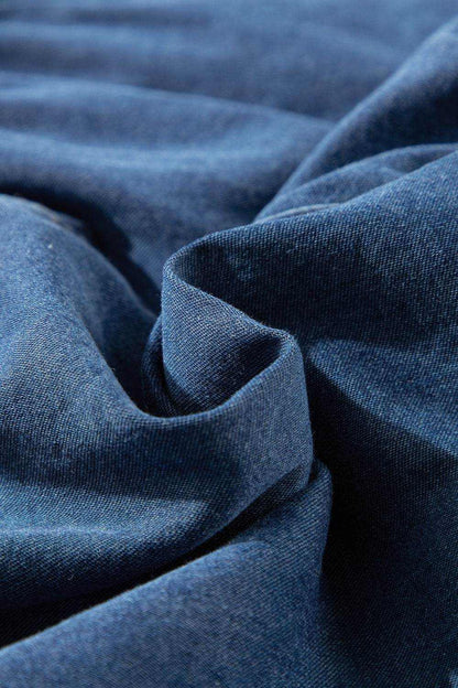 Raw Hem Drawstring High Waist Denim Shorts with Pockets - Purcell's Clothing Company