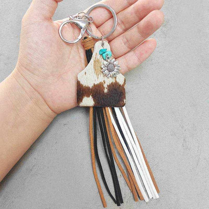 Turquoise Fringe Detail Key Chain - Purcell's Clothing Company