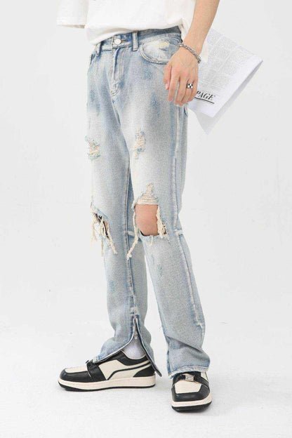 Men's Distressed Slit Jeans - Purcell's Clothing Company