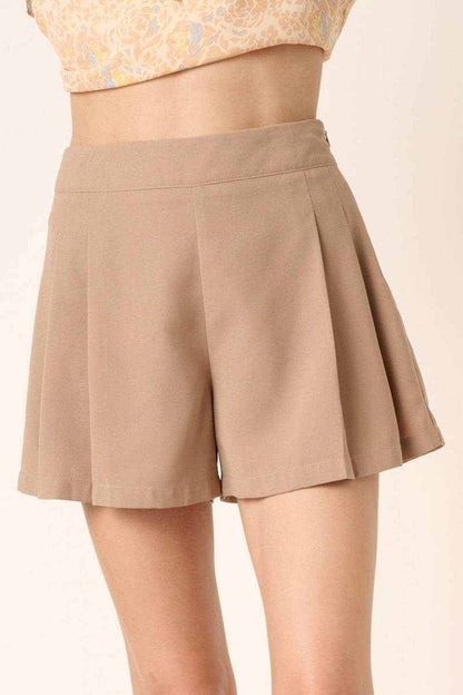 Mittoshop Side Invisible Zipper Pleated Shorts - Purcell's Clothing Company