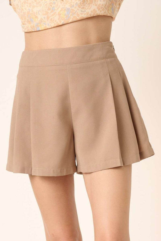 Mittoshop Side Invisible Zipper Pleated Shorts - Purcell's Clothing Company