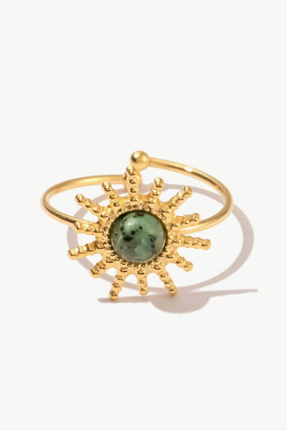 Natural Stone Sun Shape Open Ring - Purcell's Clothing Company