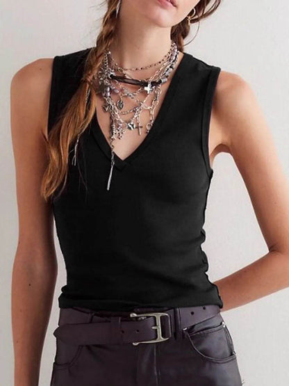 V-Neck Wide Strap Tank - Purcell's Clothing Company