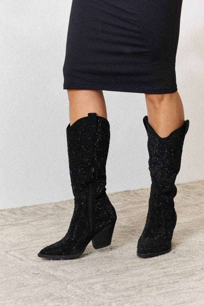 Forever Link Rhinestone Knee High Cowboy Boots - Purcell's Clothing Company