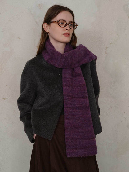 Striped Detail Knit Scarf - Purcell's Clothing Company