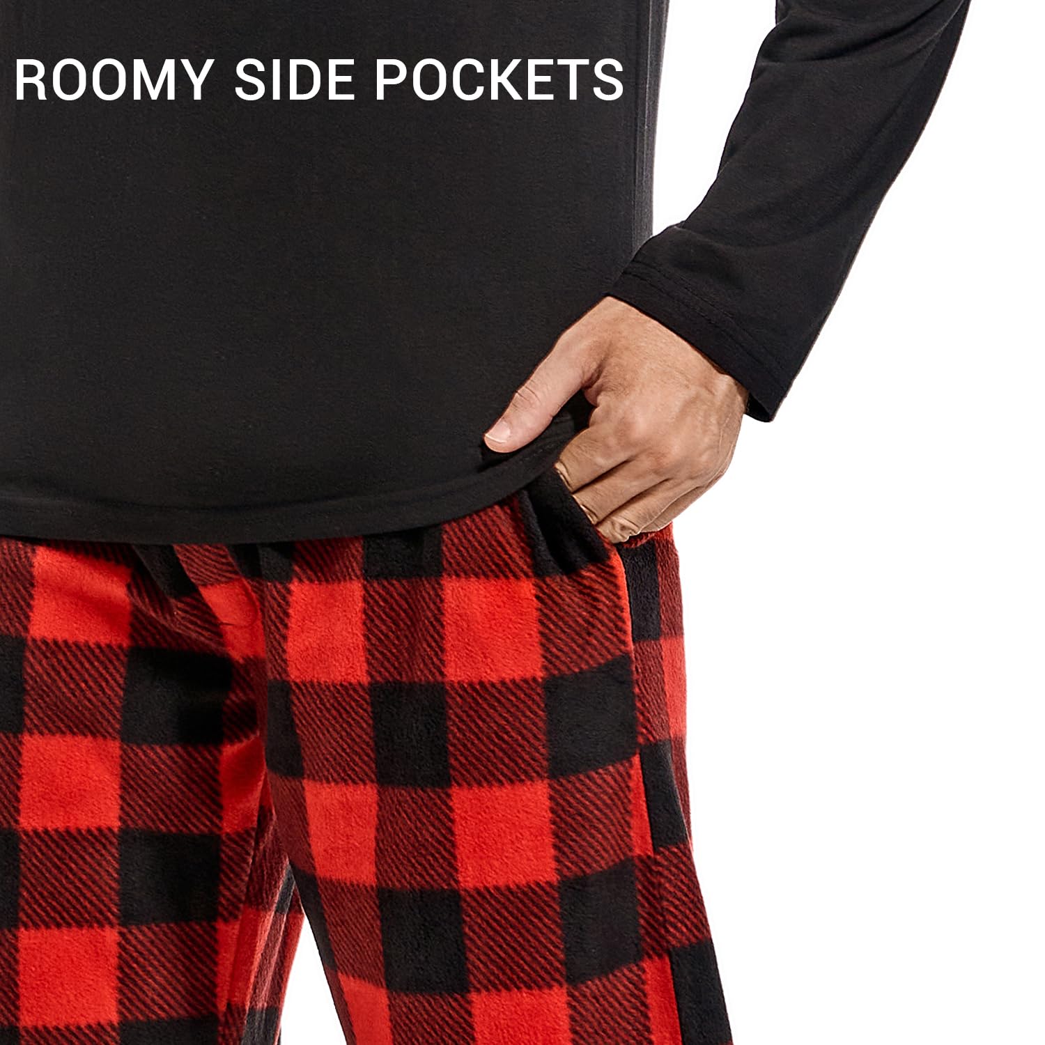 DG Hill Pajama Pants Men - Fleece Pajama Pants Plaid PJS Set Cotton Shirt - Mens Pajama Set Flannel PJ Pant Pajamas Sleepwear - Purcell's Clothing Company - 