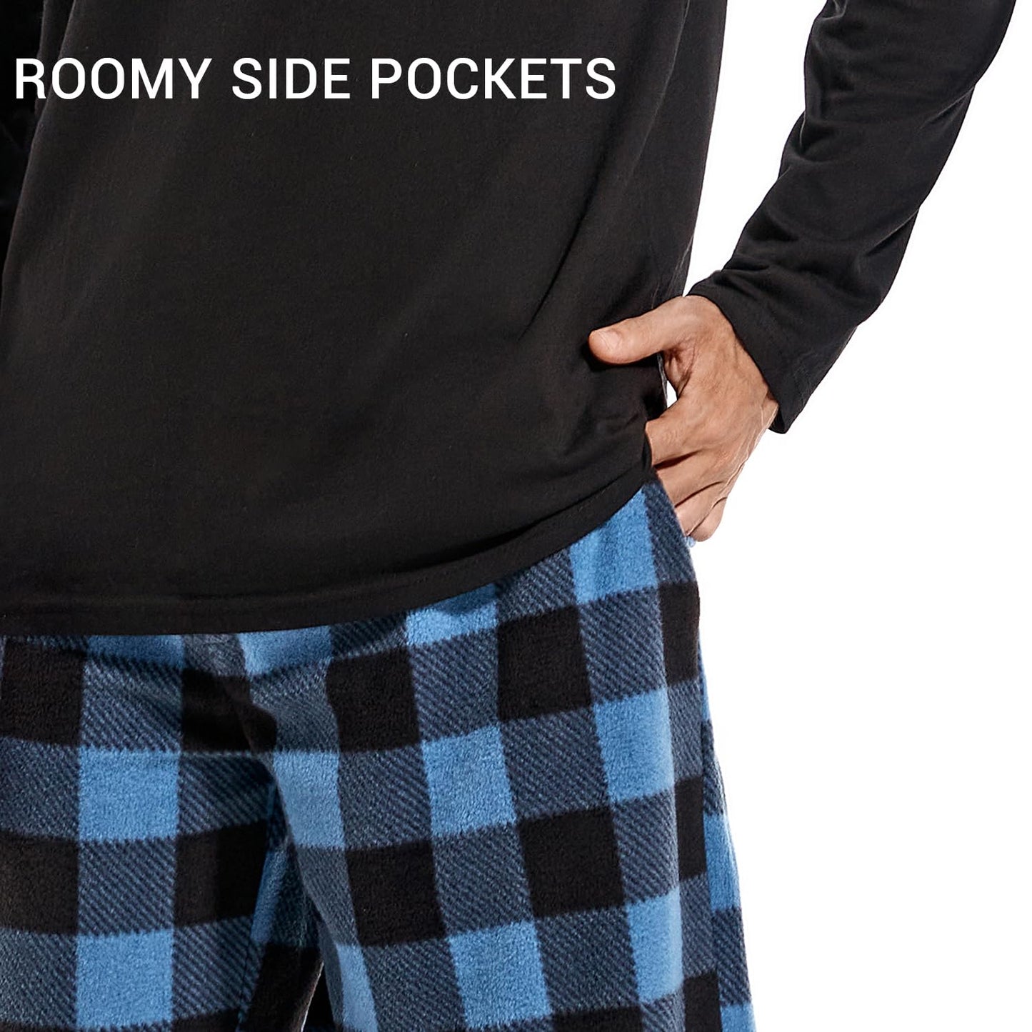 DG Hill Pajama Pants Men - Fleece Pajama Pants Plaid PJS Set Cotton Shirt - Mens Pajama Set Flannel PJ Pant Pajamas Sleepwear - Purcell's Clothing Company - 