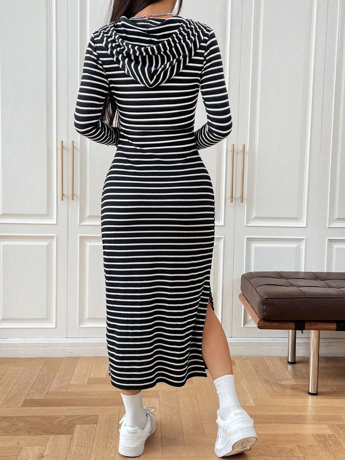 Drawstring Striped Dress - Purcell's Clothing Company - 