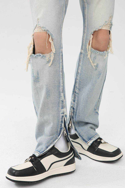 Men's Distressed Slit Jeans - Purcell's Clothing Company