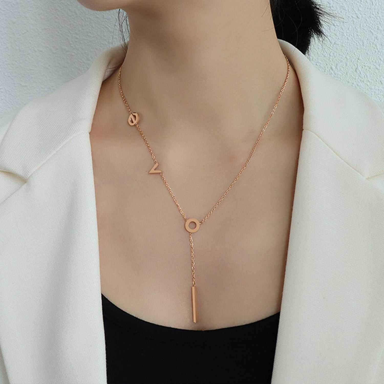 Titanium Steel Letter Necklace - Purcell's Clothing Company