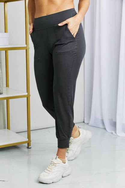 Leggings Depot Full Size Wide Waistband Cropped Joggers - Purcell's Clothing Company