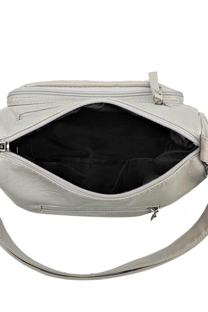 Multi-Pocket PU Leather Crossbody Bag - Purcell's Clothing Company