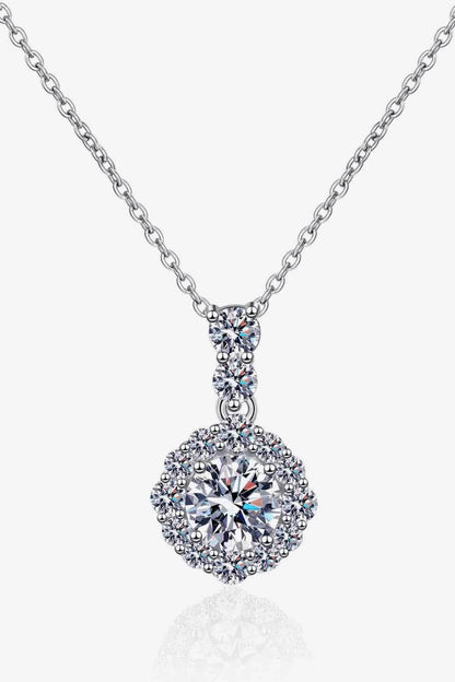 1 Carat Moissanite 925 Sterling Silver Necklace - Purcell's Clothing Company