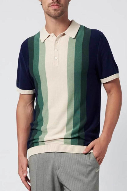 Contrast Striped Short Sleeve Polo - Purcell's Clothing Company