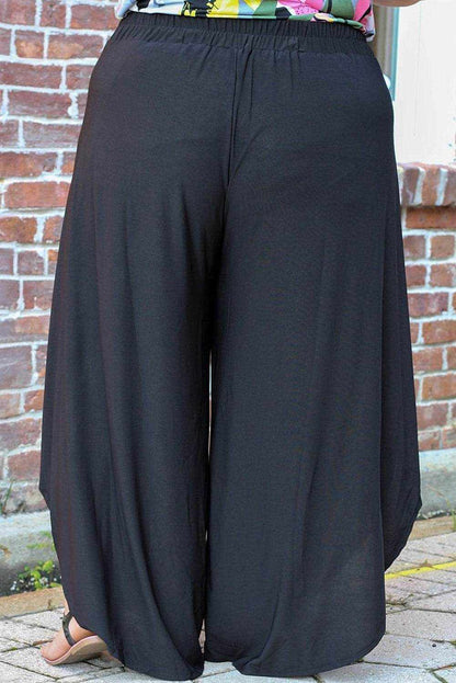 Plus Size Tie Front Wide Leg Pants - Purcell's Clothing Company