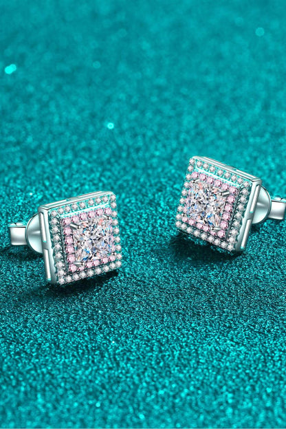 Moissanite Square Stud Earrings - Purcell's Clothing Company
