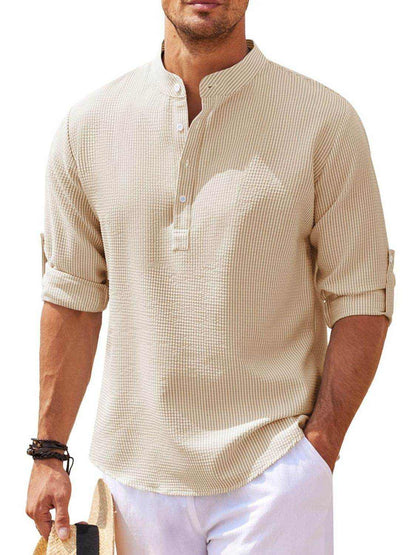 Half Button Long Sleeve Shirt - Purcell's Clothing Company