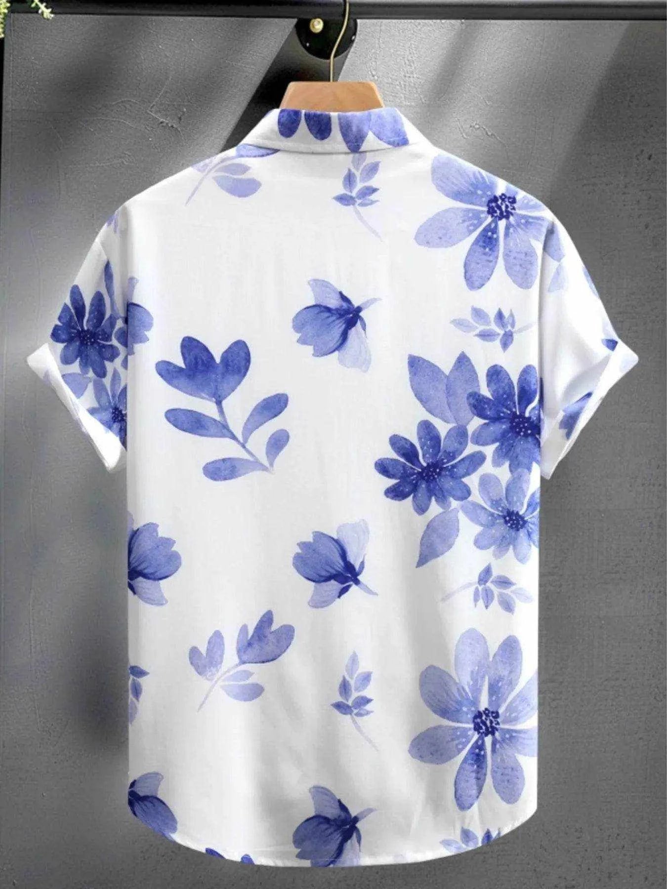 Men's Printed Button Up Short Sleeve Shirt - Purcell's Clothing Company