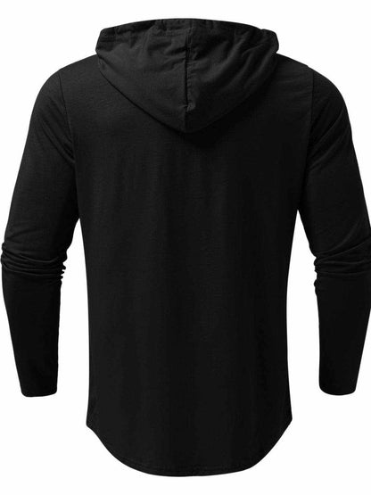 Men's Plus Size Drawstring Long Sleeve Hoodie - Purcell's Clothing Company