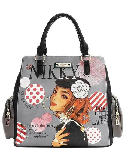 Nicole Lee USA Eco-Leather Handbag with Side Pockets - Purcell's Clothing Company