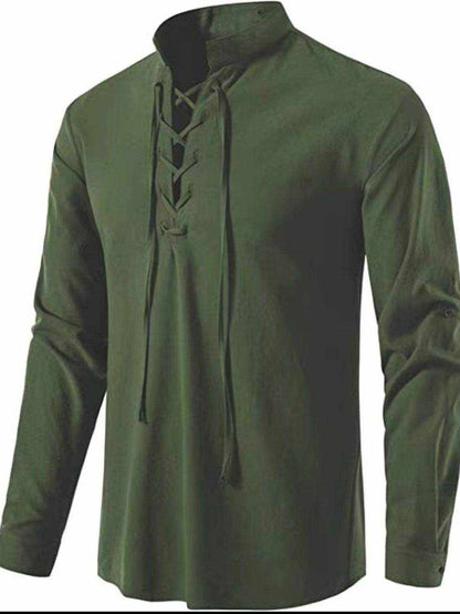 Lace Up Long Sleeve Blouse - Purcell's Clothing Company