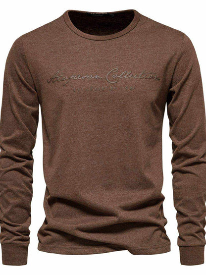 Round Neck Letter Graphic T-Shirt - Purcell's Clothing Company