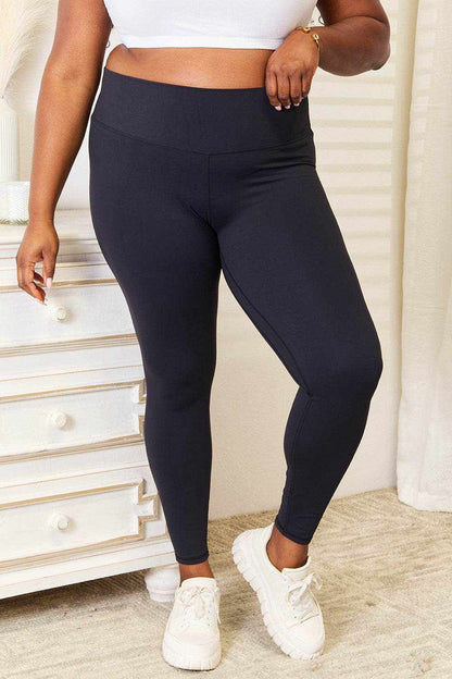 Double Take Wide Waistband Sports Leggings - Purcell's Clothing Company