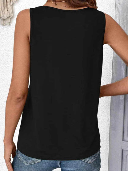 Ruched V-Neck Tank - Purcell's Clothing Company
