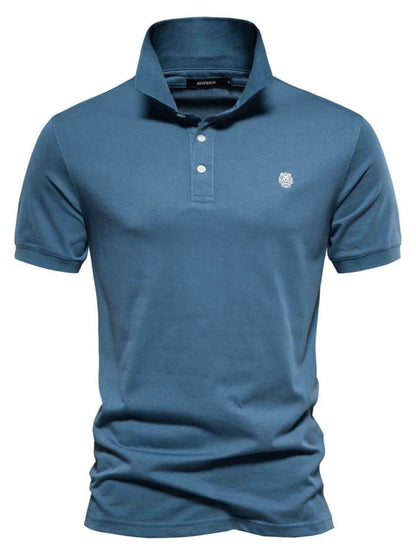 Embroidered Collared Short Sleeve Polo - Purcell's Clothing Company