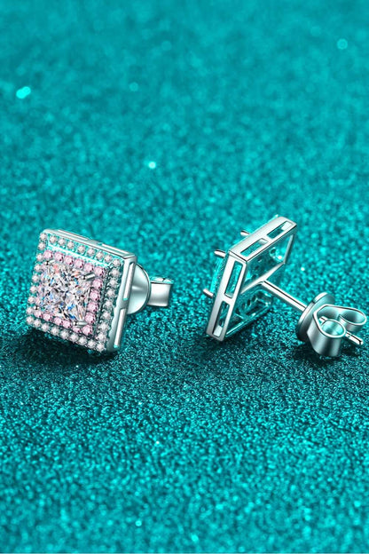 Moissanite Square Stud Earrings - Purcell's Clothing Company