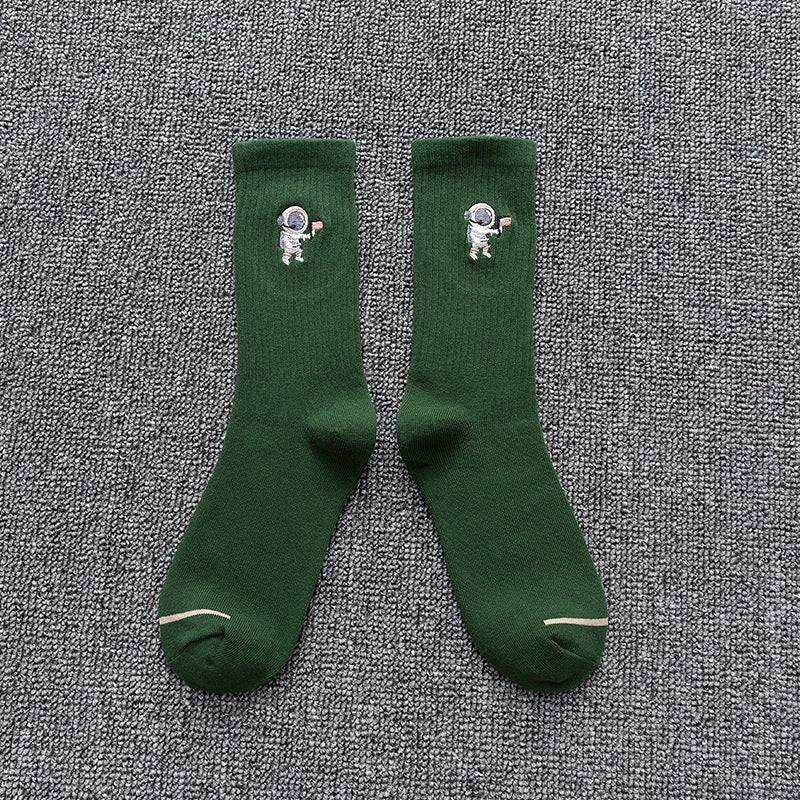 Embroidered Cotton Socks - Purcell's Clothing Company - 0